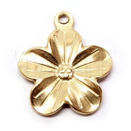 Pendente flor dourado 20mm - A...