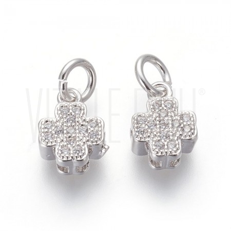 Pendente Trevo 9.5x7mm- Latão ...