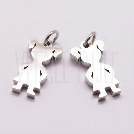 Pendente Menina 16x9mm - Aço I...