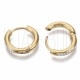 Brinco Argola 15mm - Aço inox Dourado com Brilhantes 