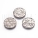  Medalha Texturizada  15mm  - Aço inox Prateado