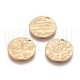  Medalha Texturizada  15mm  - Aço inox Dourado