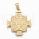 Medalha Cruz São Bento 29x25mm - Aço Inox Dourado