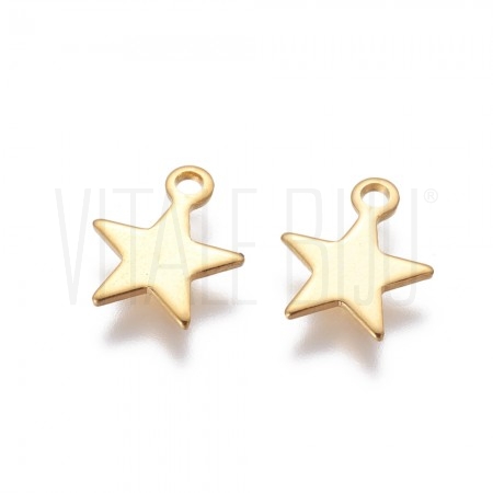 Pendente estrela 10x8mm aço in...