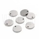 Medalha Lisa polida 8mm - Aço Inox