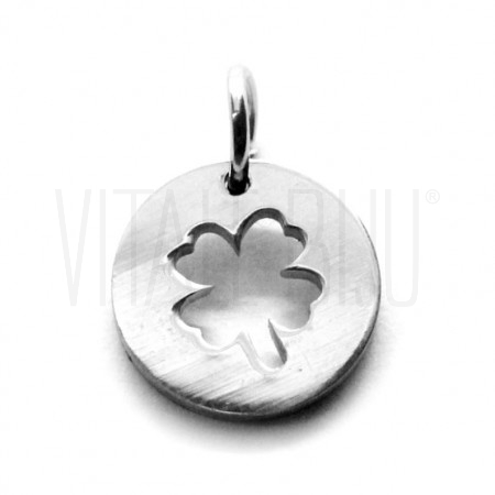 Pendente Trevo 15mm - Aço Inox
