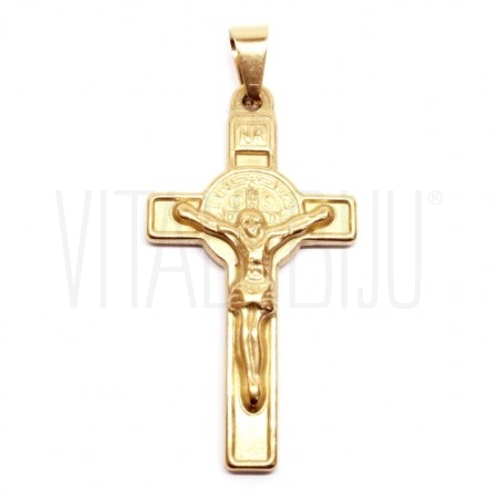  Pendente cruz 50x26.5mm - Aço inox dourado