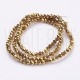 Fiada Cristal Facetado 4mm - Bronze Espelhado