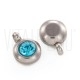 Pendente brilhante 6.5mm - Aço inox - Aquamarine