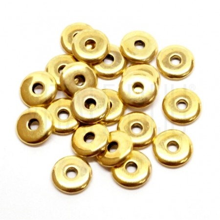 Pack 10 separador/contas 10mm - furo: 2mm - dourado 