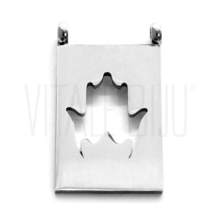 Pendente Hamsa 21x12mm (tipo escapulário) - Aço Inox