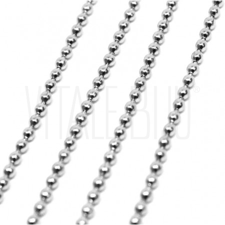 Corrente bolinha 1mm- aço inox...