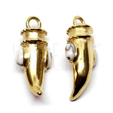 Pendente corno 29x13MM dourado...