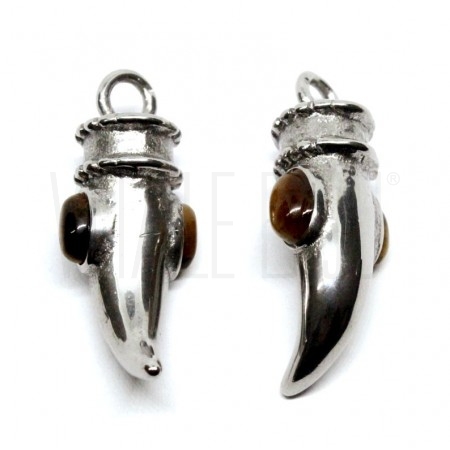 Pendente corno 29x13MM pratead...