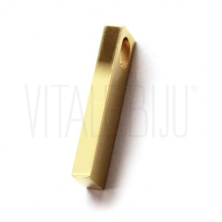 Pendente Barra 30x5mm - Aço Inox Dourado