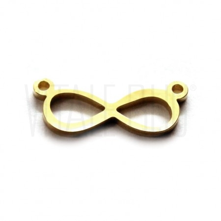 Pendente Infinito 18x7mm - Aço Inox Dourado