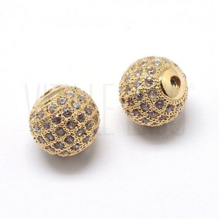 Conta 8mm Cravejada de Zircóni...