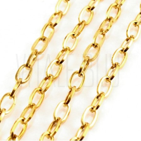 Corrente Elo Oval 4mm - Aço In...