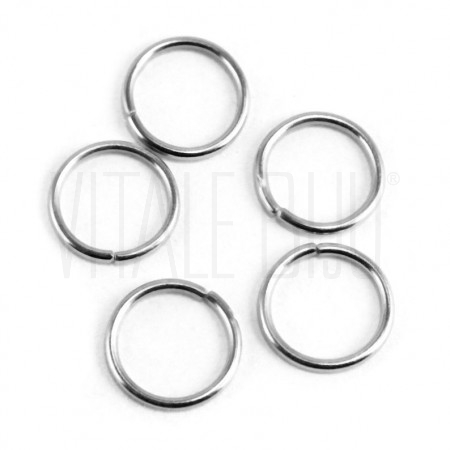 Pack 50 Argolas 10mm x 1mm - Aço Inox