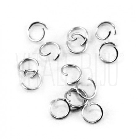 Pack 50 Argolas 3.5mm x 0.5mm - Aço Inox