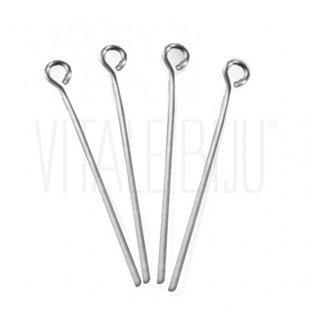 Pack 50 espigões 30mm x 0.7mm espessura (ARGOLA) - Aço Inox