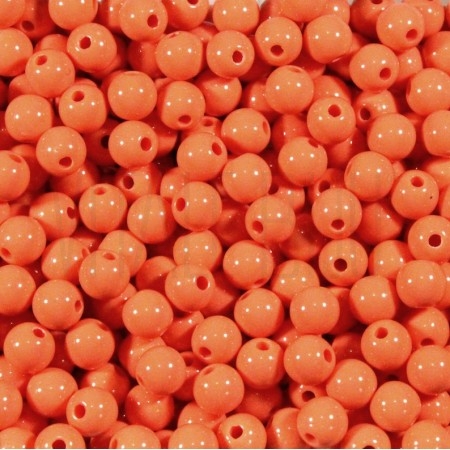 Pack 11g contas acrílicas 6mm - CORAL