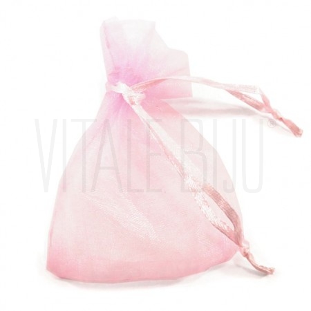 Pack de 10 Sacos Organza 9x7cm - ROSA BEBÉ