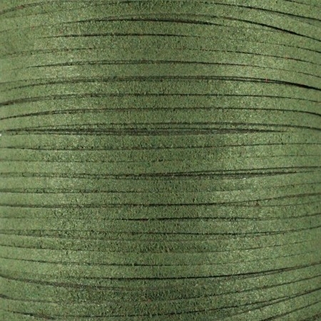 Fio de Camurça 3mm - Verde Tropa