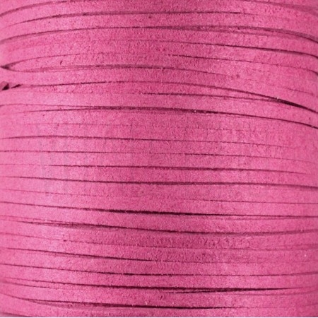 Fio de Camurça 3mm - Fucsia