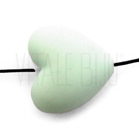 Coração de silicone 19mm furo ...