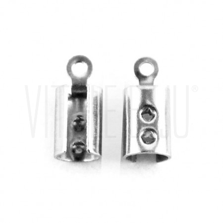 Pack 10 Terminal de apertar 4mm - aço inox (compatível com fio de 3mm)