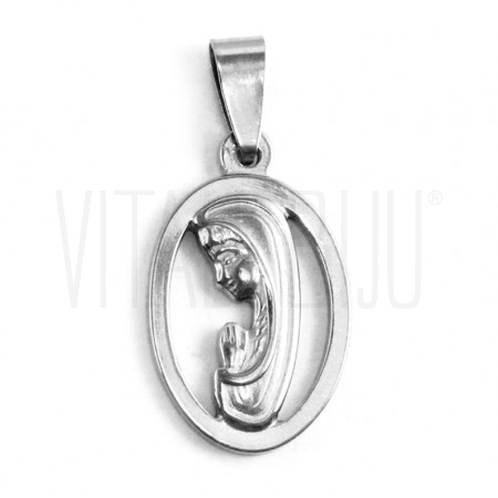 Medalha Nossa senhora 34x16mm - aço inox