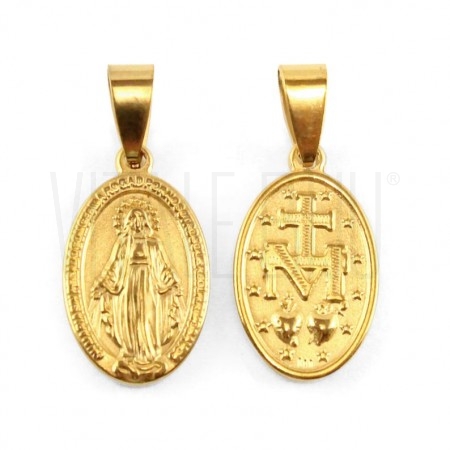 Medalha Nossa Senhora milagrosa ( das graças) 24x15mm - aço inox 