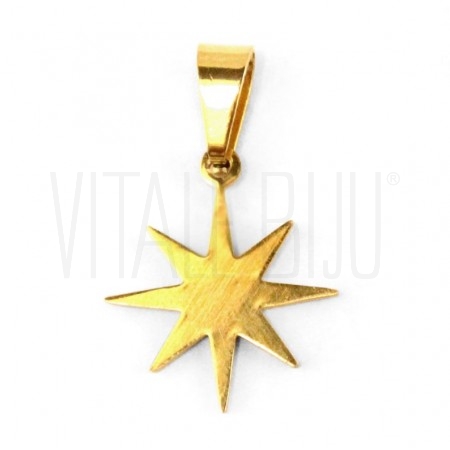 Medalha estrela dourada 17x15m...