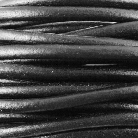 fio de cabedal 5mm - PRETO