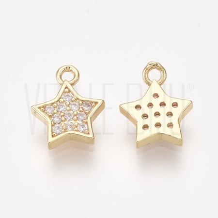 Pendente Estrela 9x8mm - Latão...