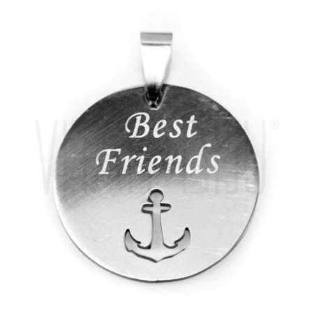 Medalha Best Friends 28mm - Aço Inox