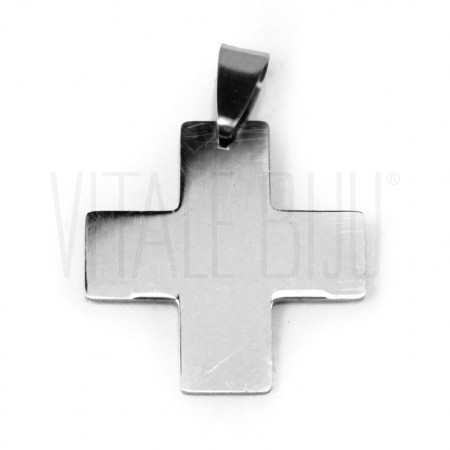 Pendente Cruz Grega 20mm - Aço...
