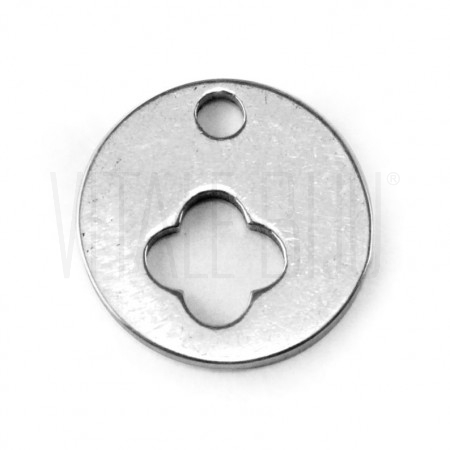 Medalha flor aço inox 12mm