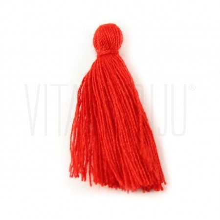 Pompom Linha de Algodão 30mm - Vermelho