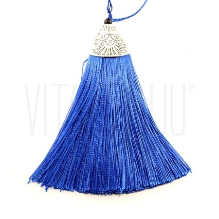 Pompom com Base em Metal - Azul