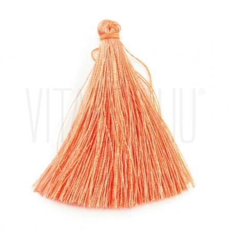 Pompom de seda 65x7mm - Laranja