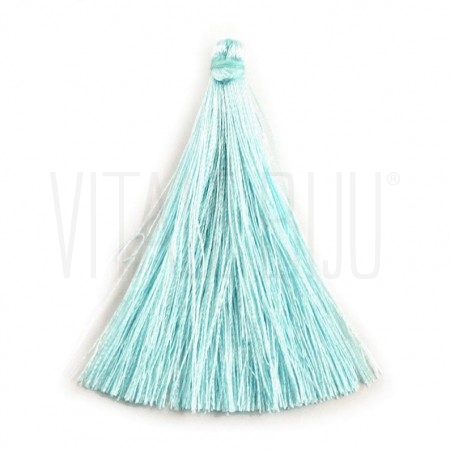 Pompom de seda 65x7mm - Azul Claro