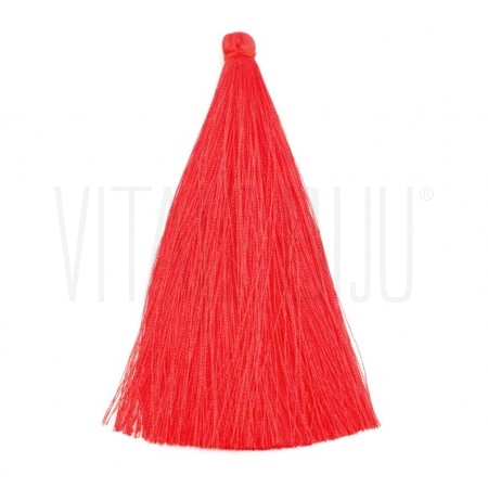 Pompom de seda 12cm Vermelho