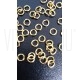 Pack 20 argolas 5mm x 1mm - Aço inox dourado