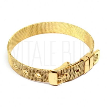 Pulseira 21cm x 10mm - Aço Inox Dourado