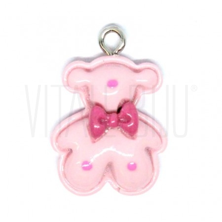 Pendente Acrílico Urso - Rosa Claro