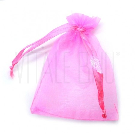 Pack de 10 Sacos Organza 9x7cm - ROSA MÉDIO